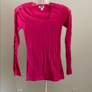 Long Sleeves Pink Top
